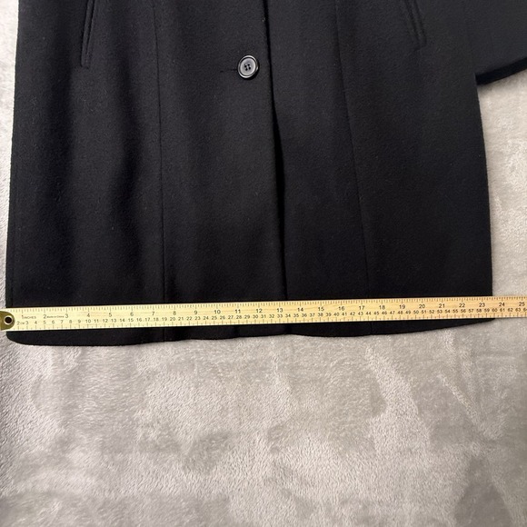 Andrea Brem black wool blend button front coat size Small Peacoat - Picture 10 of 16